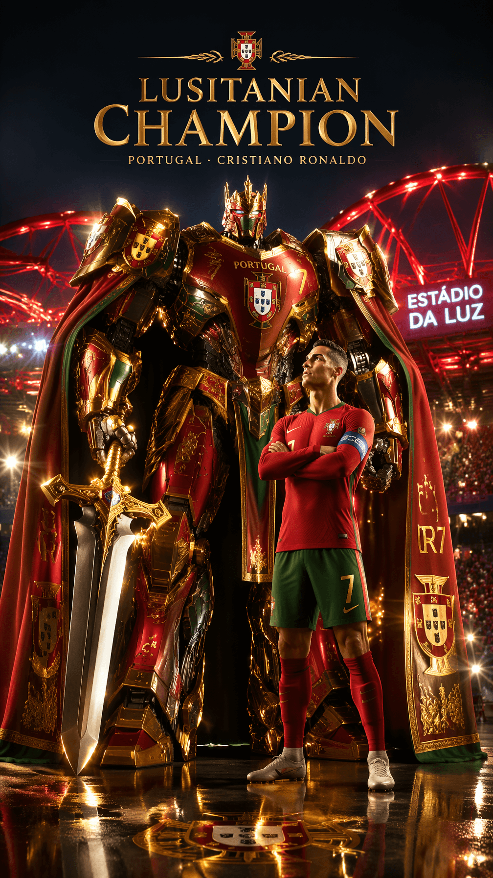Portugal — Cristiano Ronaldo — Lusitanian Champion “9:16 vertical…