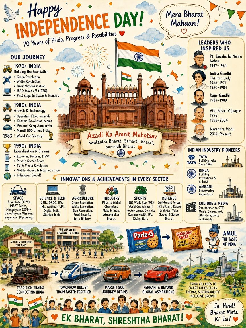 independence day with indian flag ,best monument ,70's india…