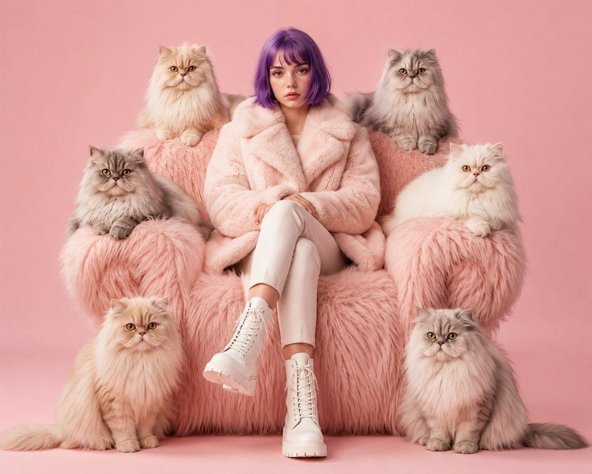 A luxury fashion editorial portrait of a confident young…