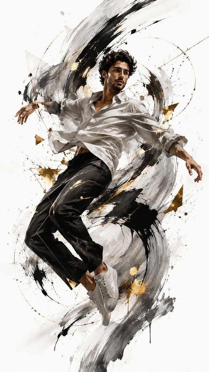 Create a high-fashion editorial fashion poster featuring a young…