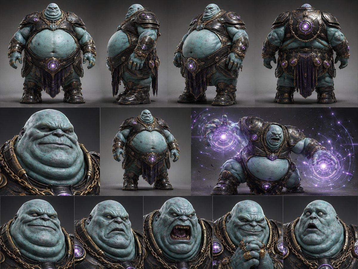 Create a premium cinematic character design sheet for one…