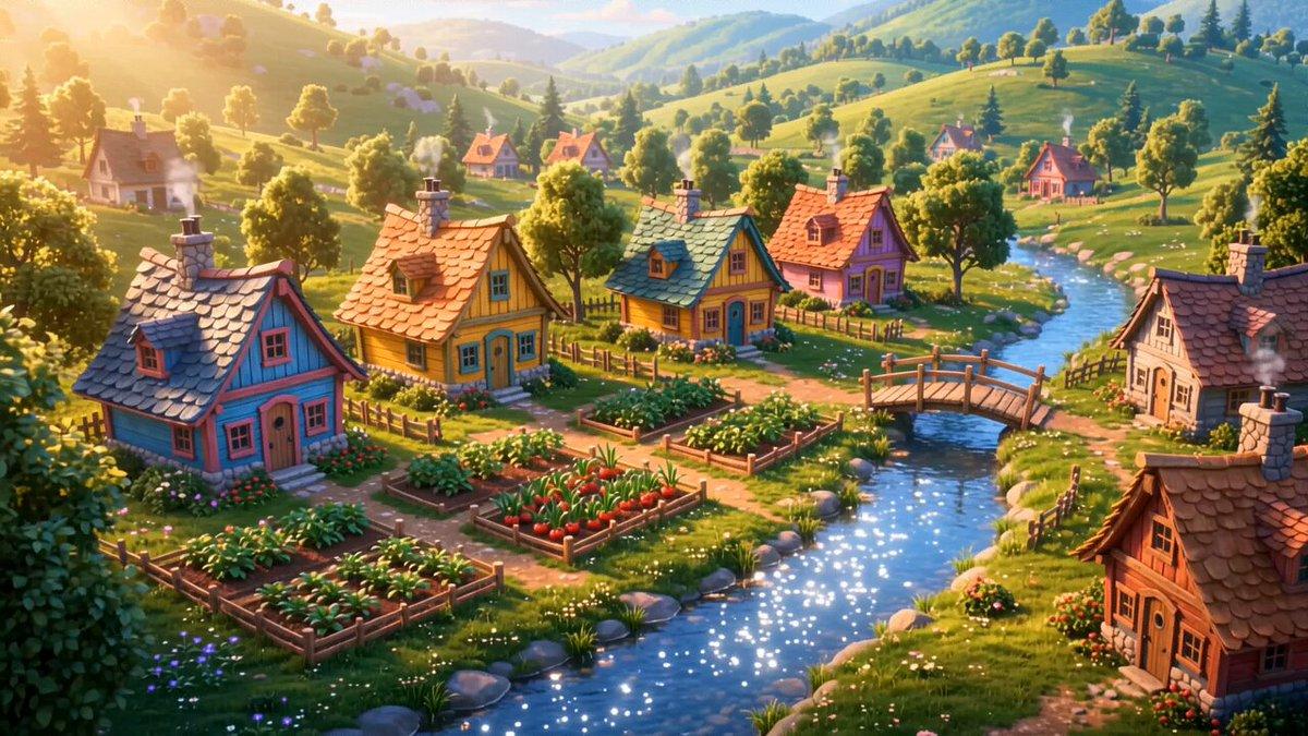 Seedance 2.5 prompt example — 3D Cartoon Village Adventure
