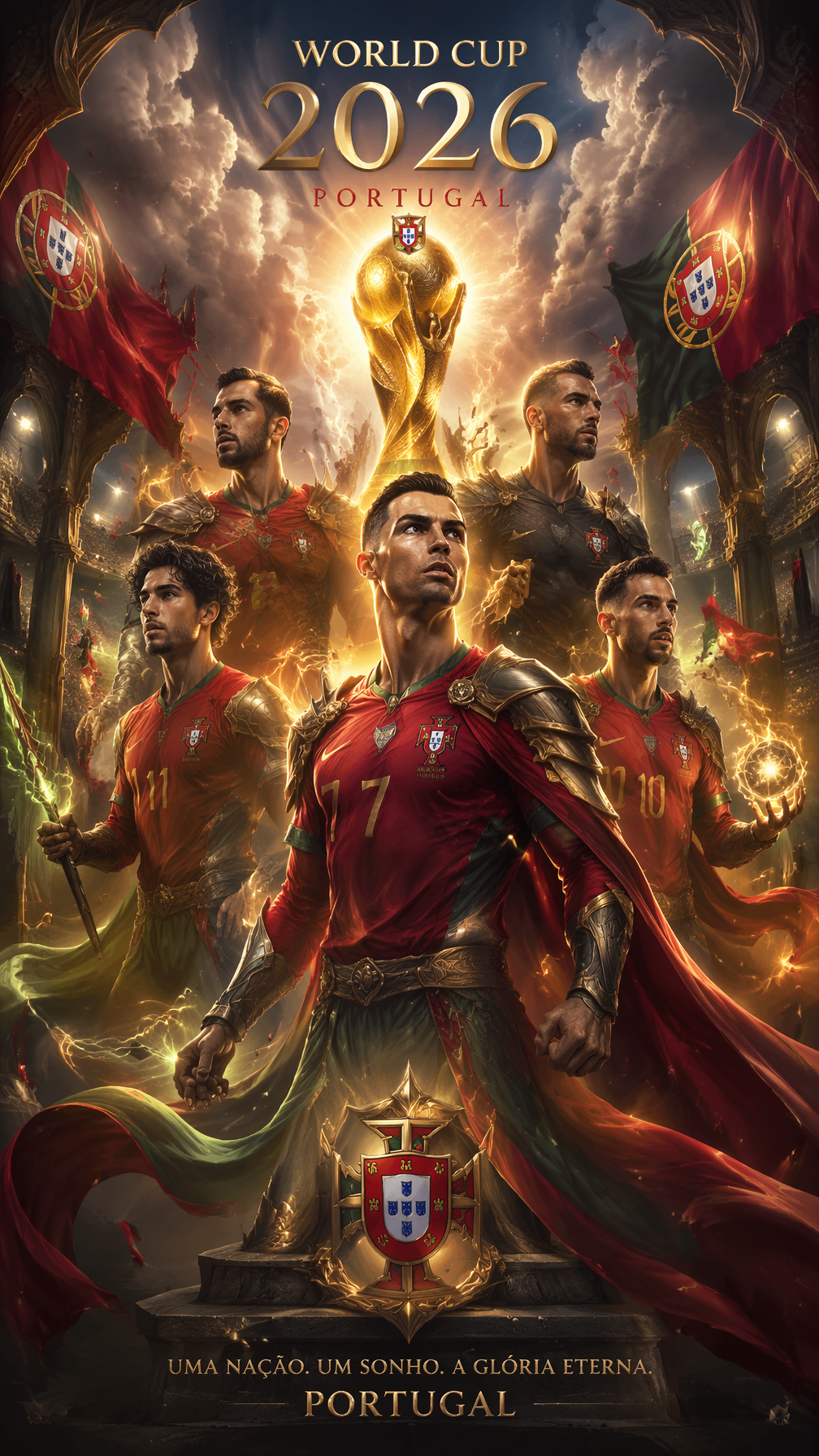 League of Legends StyleVertical 9:16 poster of World Cup…