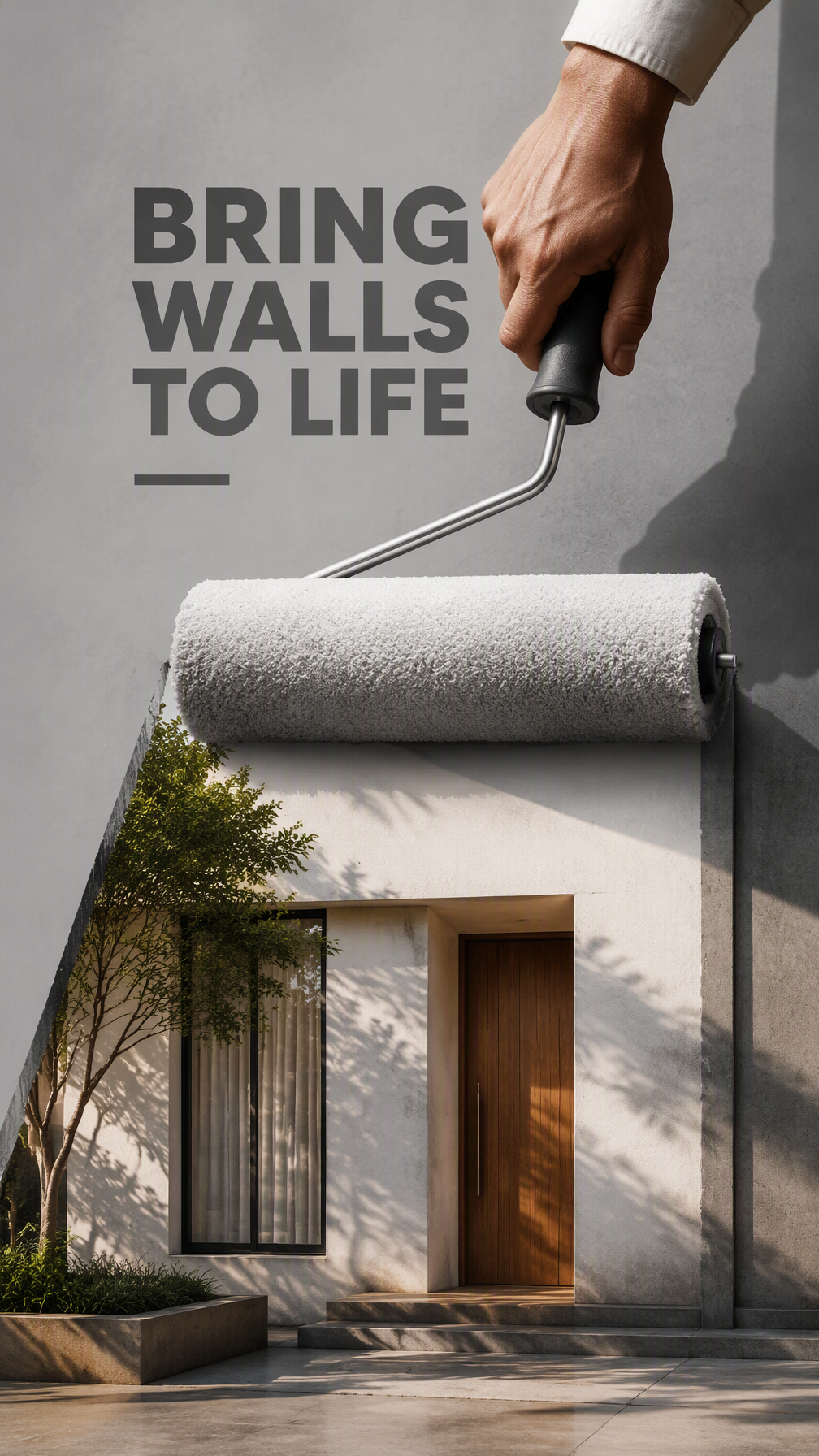 A premium 9:16 premium paint advertising poster.Main Subject: A…