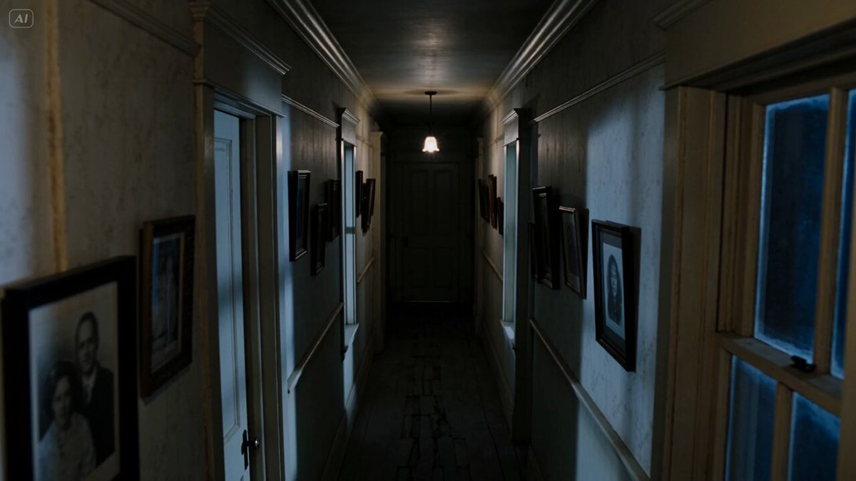 Style: Dark supernatural horror, haunted house atmosphere, oppressive dread,…
